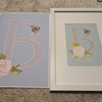 Bee Watercolour Nursery Print