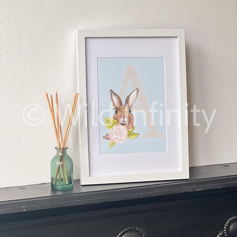Bunny Watercolour Nursery Prints