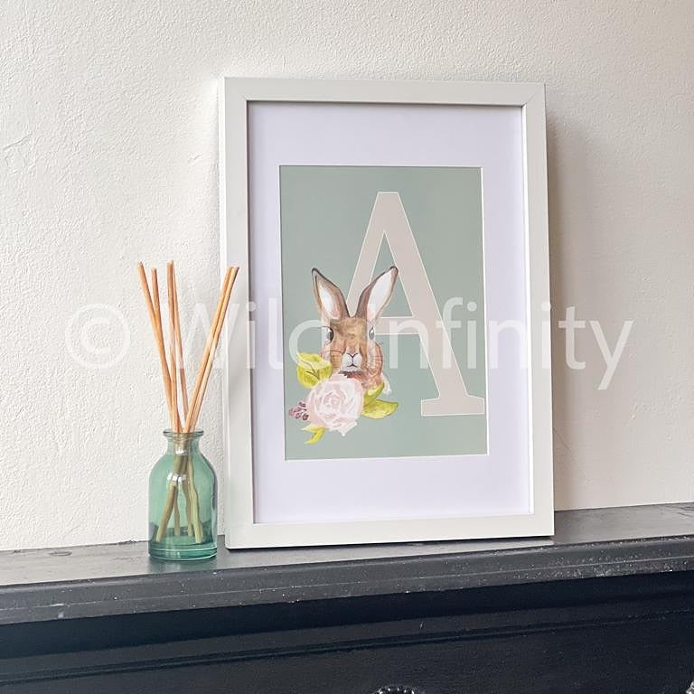 Bunny Watercolour Nursery Prints