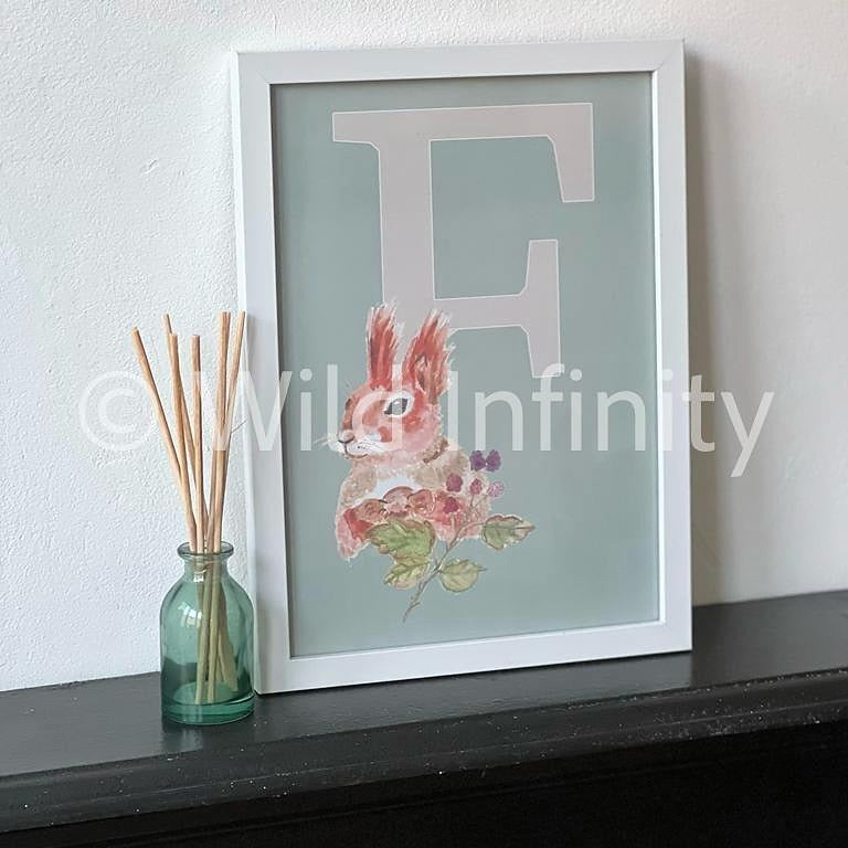 Squirrel Watercolour Nursery Print