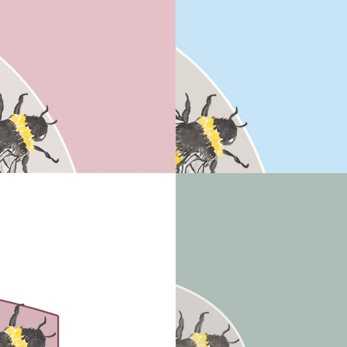 Bee Watercolour Nursery Print