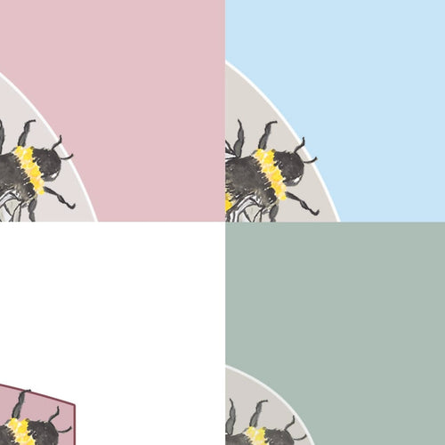 Bee Watercolour Nursery Print