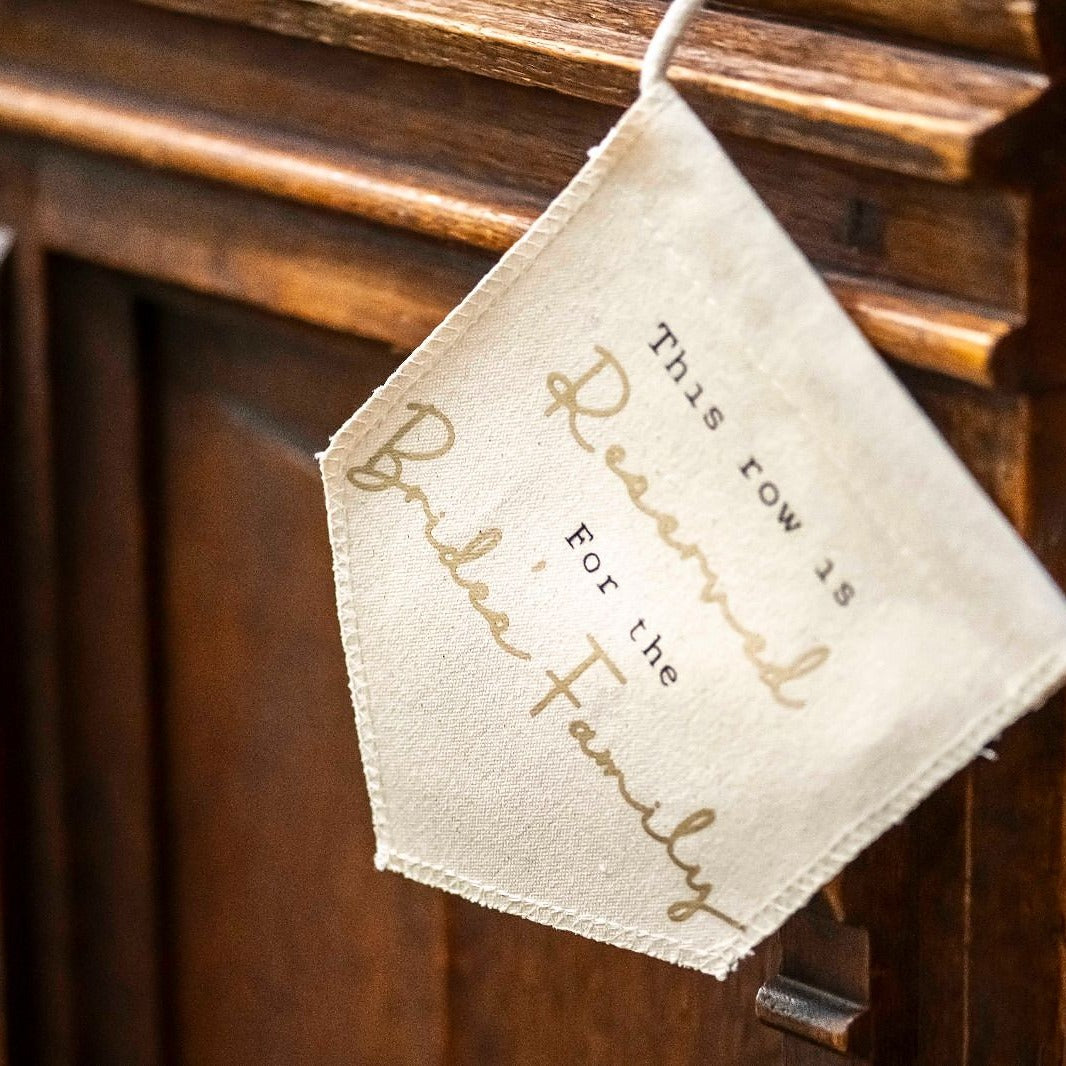 Reserved For the Brides Family - Wedding Sign