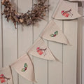 Christmas Bunting Robin and Holly